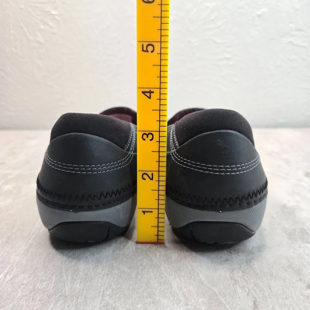 Merrell Square Toe Loafers Size 8 Leather Comfort Preppy Work Slip On Flat Shoes - Picture 4 of 10